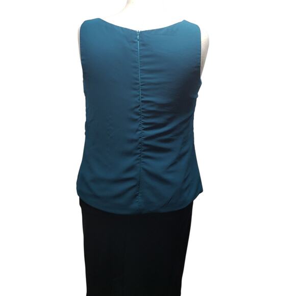 Elegant Blue-Green 2-Piece Women's Top Set – Size 14, Sheer Cardigan & Tank - Picture 4 of 13